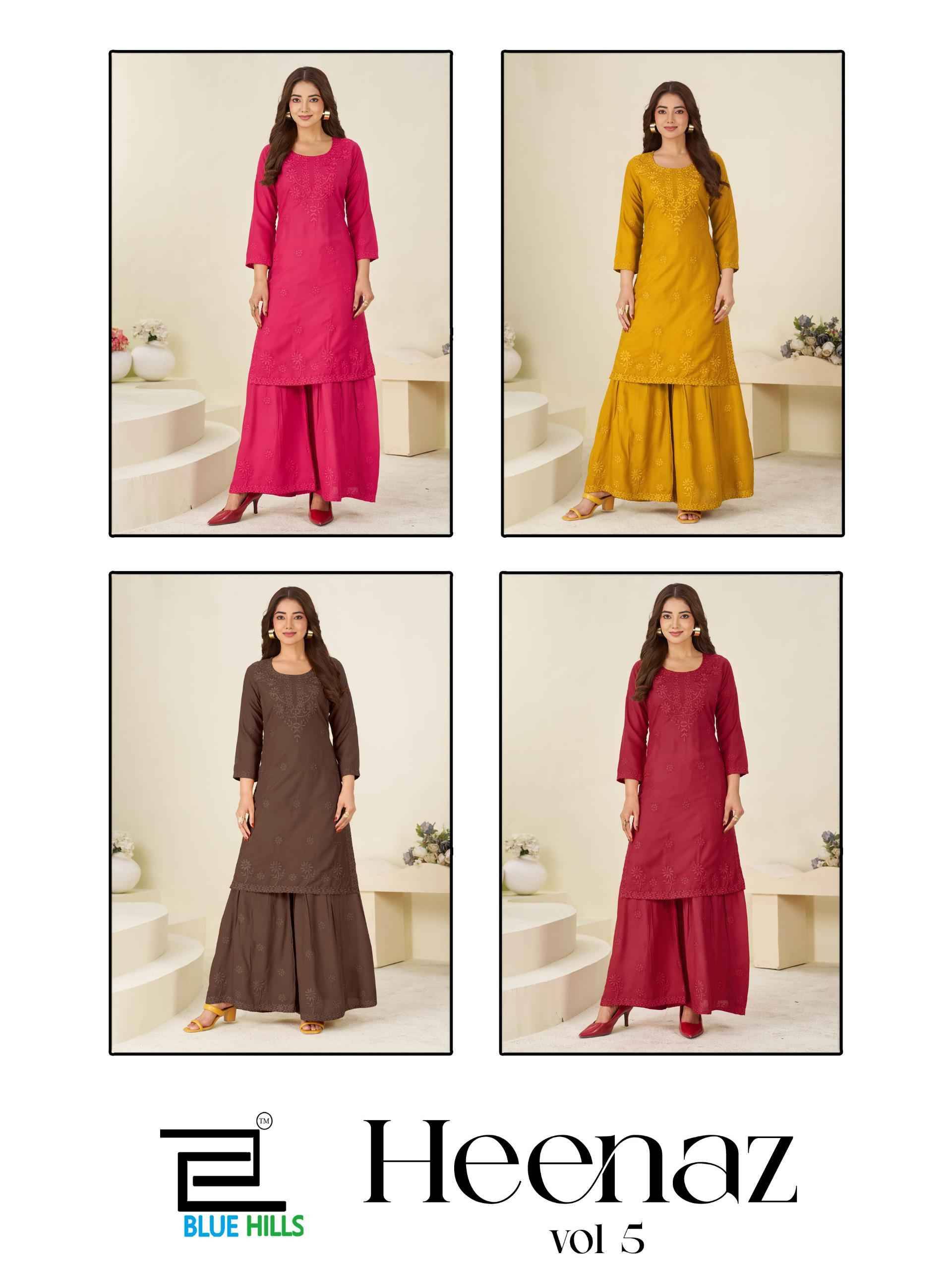 HEENAZ vol 5 By Blue Hills Designer Stylish Fancy Colorful Beautiful Party Wear & Ethnic Wear Collection rayon 14 kg At Wholesale Price